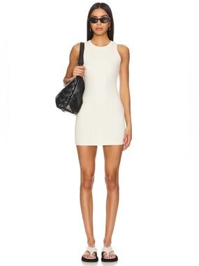 CLYQUE Kelly Mini Dress in Bone. NWT size XS